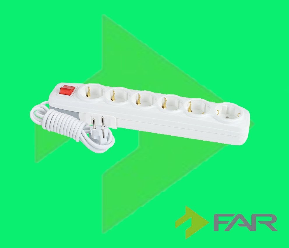 Far Altılı Grup Priz Anahtarlı 5mt