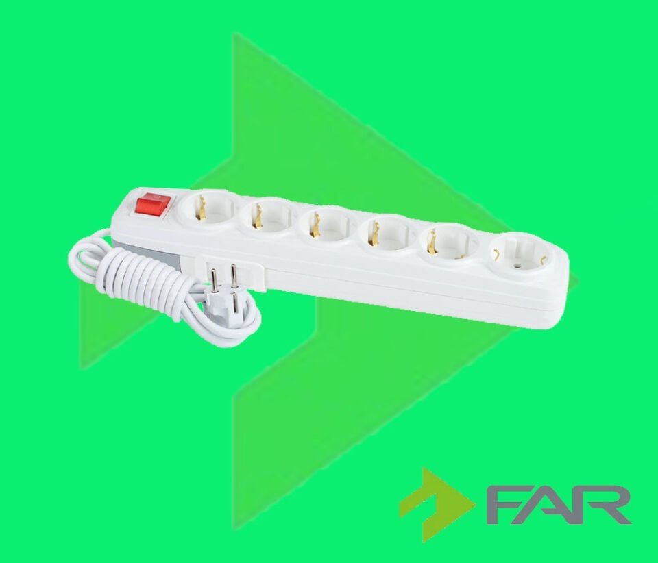 Far Altılı Grup Priz Anahtarlı 5mt