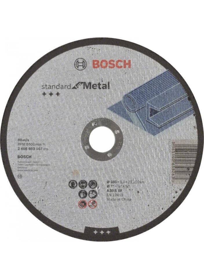 Bosch SDMetal Kesme Taşı 180 1.6mm Düz