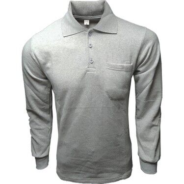 Sweat Polo Yaka İki İplik Gri (XL)