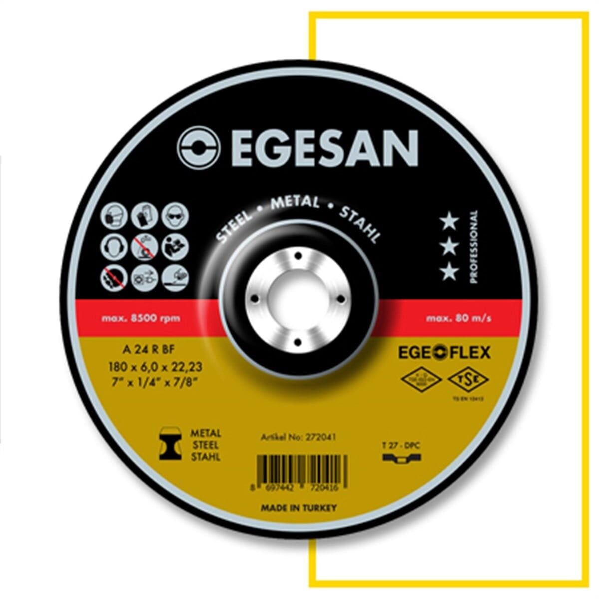 Egesan Pro Metal Taşlama Diski 180x6,0x22,23