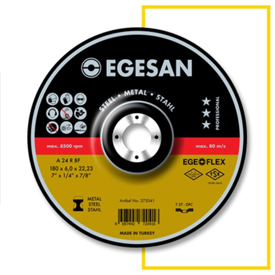 Egesan Pro Metal Taşlama Diski 180x6,0x22,23