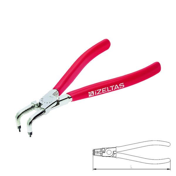 İzeltaş İç Segman Pensi (Eğri) 130mm