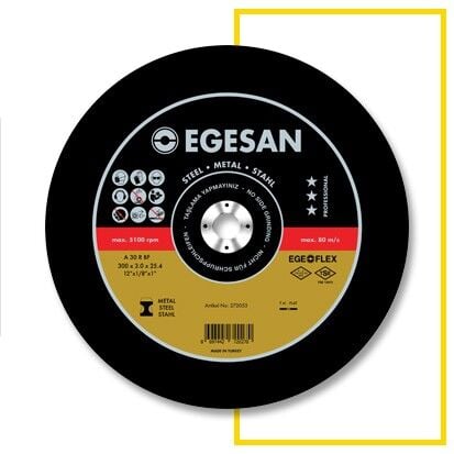 Egesan Pro Sabit Tezgah Metal Kesici 350X2,8X25,4