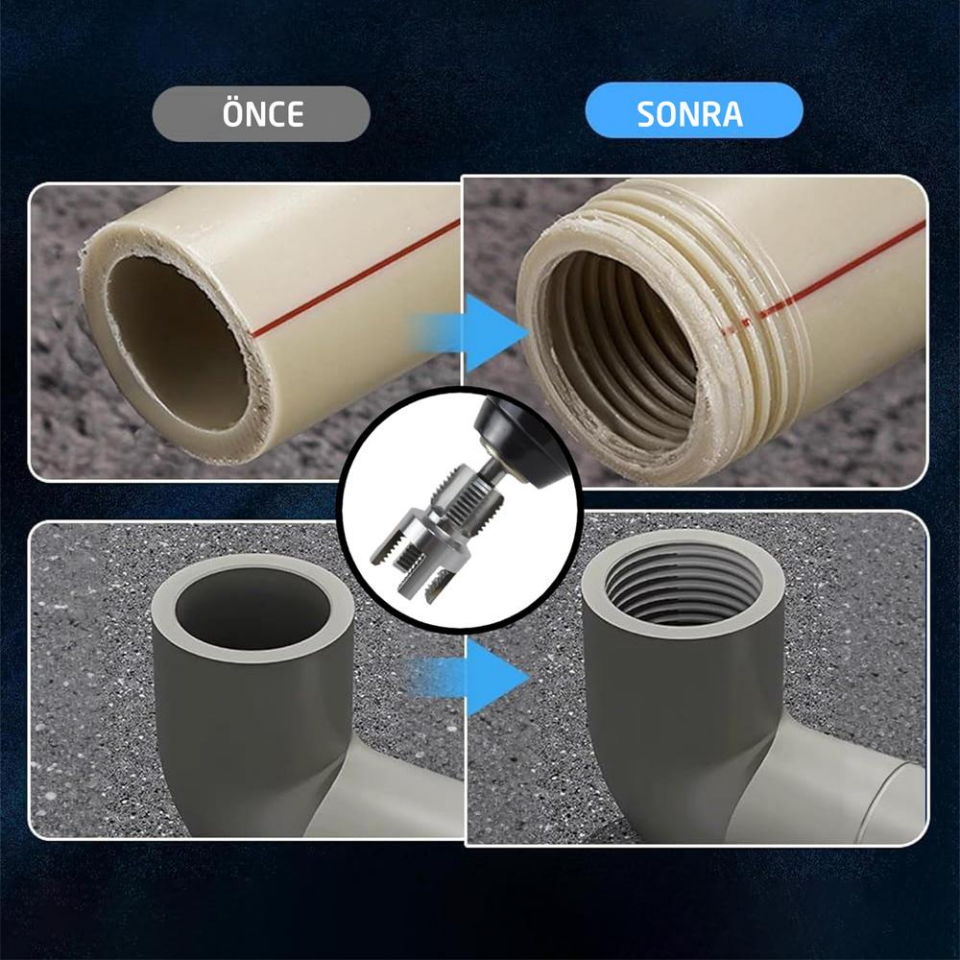 PPRC PVC Boru İç ve Dış Diş Açma Aparatı 3/4'' (25 mm)