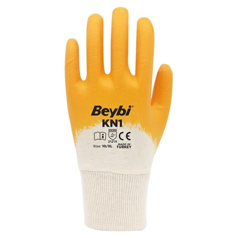 Beybi Kn-1 Nitril Eldiven Sarı No:9