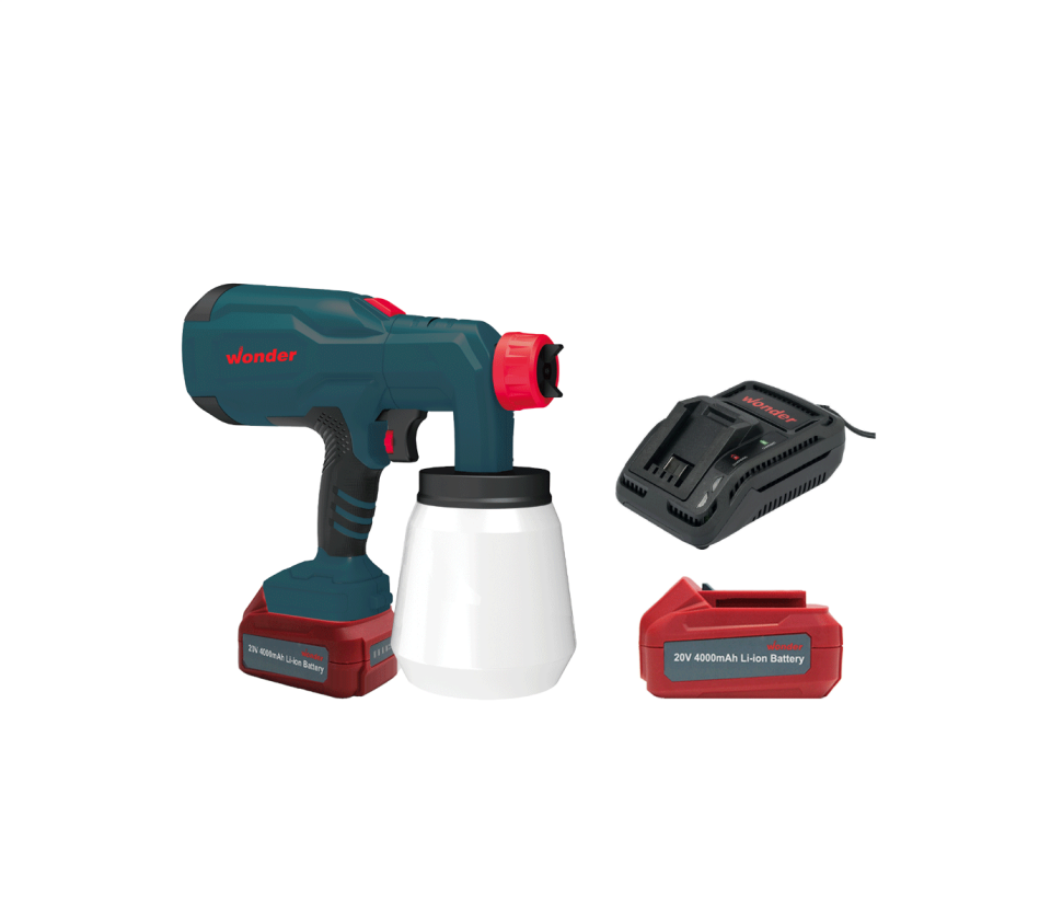Wonder WABT10S4 20V 4.0Ah Li-ion Çift Akülü Boya Tabanca