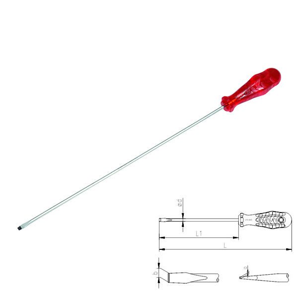 İzeltaş Kraft Süngülü Düz Tornavida 4x300mm