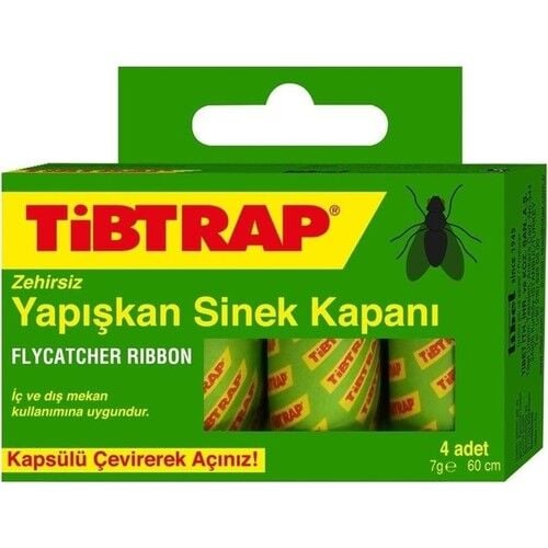 Tibtrap Zehirsiz Yapışkan Sinek Kapanı 4 lu