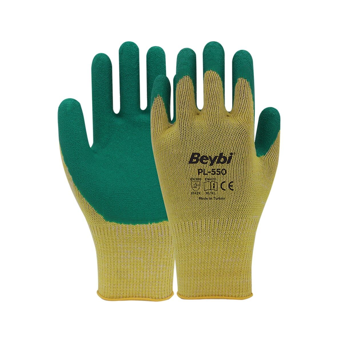 Beybi PL-550 Nitril Pamuk Örme Elidven Yeşil No:10