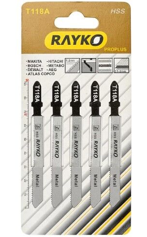 Rayko/Fital T118A Metal ve Pvc Dekupaj Testere Bıçağı 5'li