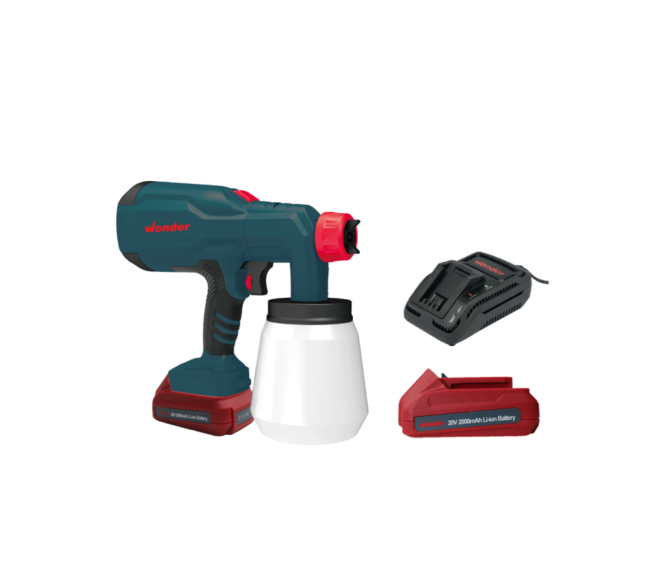 Wonder WABT10S2 20V 2.0Ah Li-ion Çift Akülü Boya Tabanca