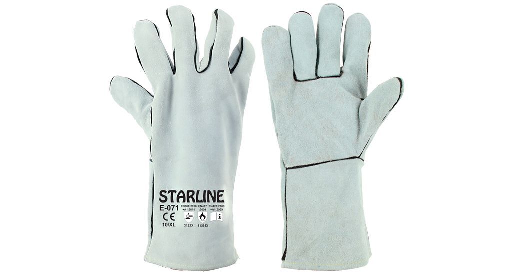 Starline E-071/061 Kaynakçı Eldiven Uzun Gri