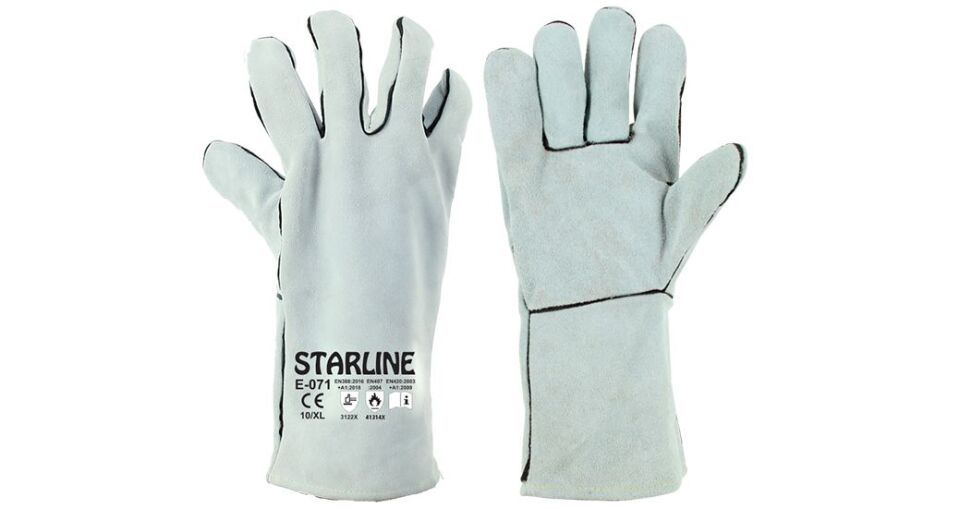 Starline E-071/061 Kaynakçı Eldiven Uzun Gri