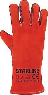 Starline E-072 Kaynakçı Eldiven Uzun Kırmızı