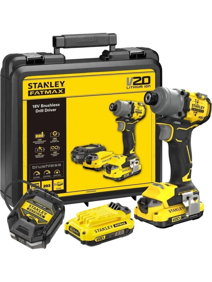 Stanley SFMCF830D2K Kömürsüz Darbeli Vidalama Makinesi 2.0 Ah 203 Nm