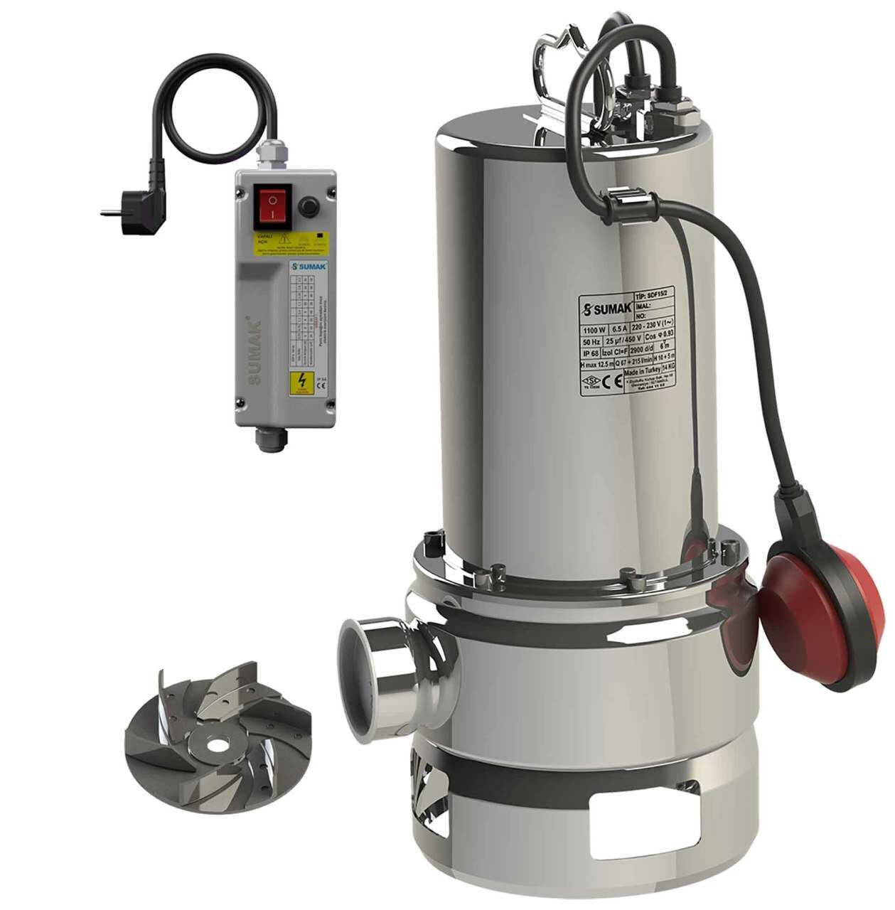 Sumak SDF15/2 Foseptik Dalgıç Pompası 1100 Watt