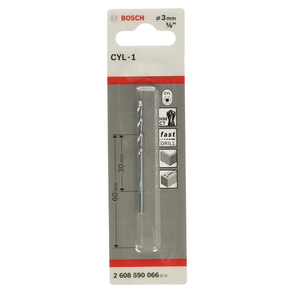 Bosch Cyl-1 Taş Matkap Ucu 3x60mm