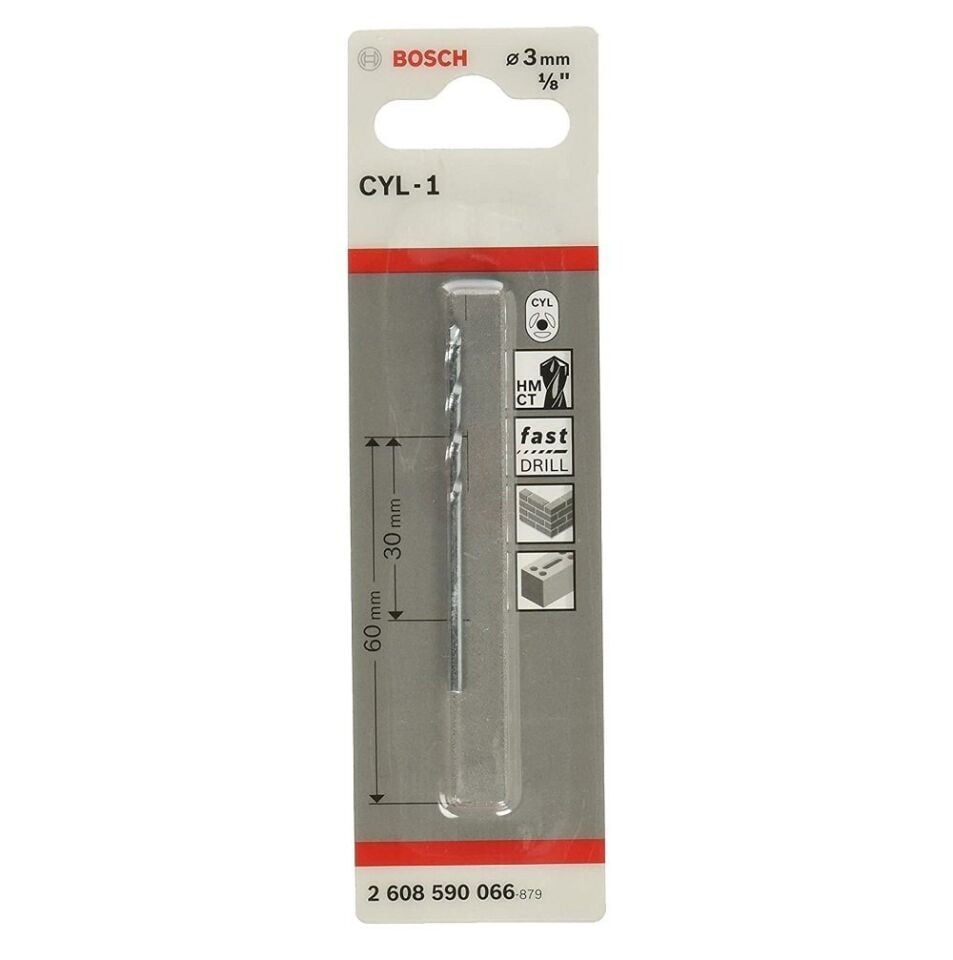 Bosch Cyl-1 Taş Matkap Ucu 3x60mm