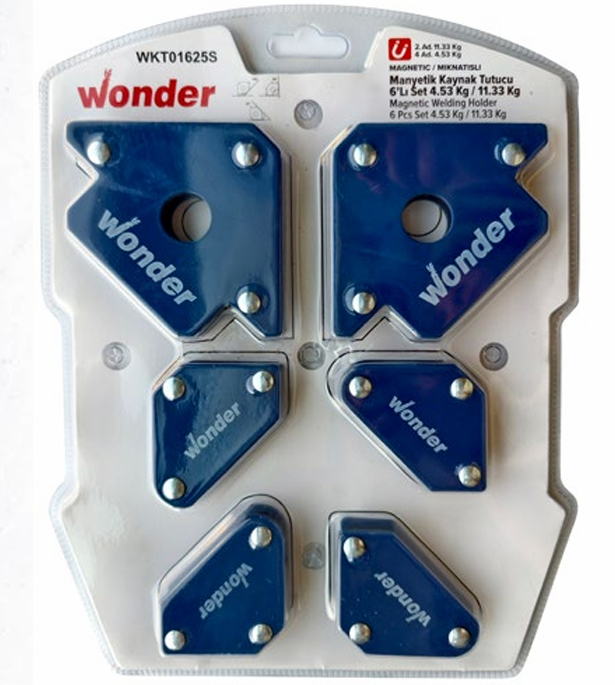 Wonder Manyetik Kaynak Tutucu 6'lı Set  11,33Kg/ 4,53 Kg