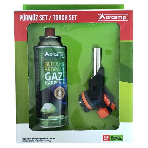 Orcamp CX-500+27 Çakmaklı Kartuş Pürmüz Set(Bütan-Propan)