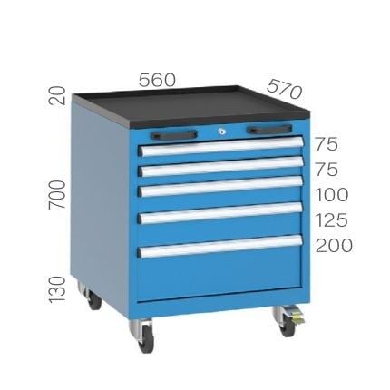RETTA 5 Çekmeceli 221 Parça Dolu Takım Arabası