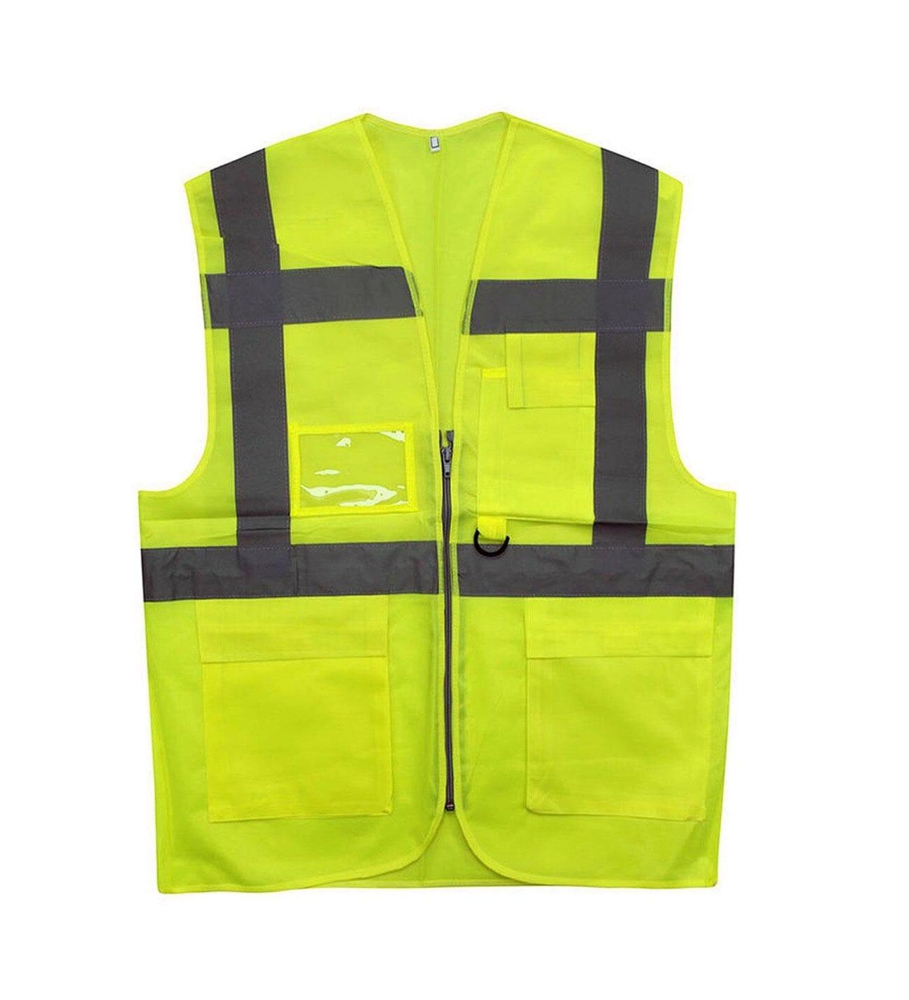 Mühendis Tip Cepli İkaz Yeleği Sarı