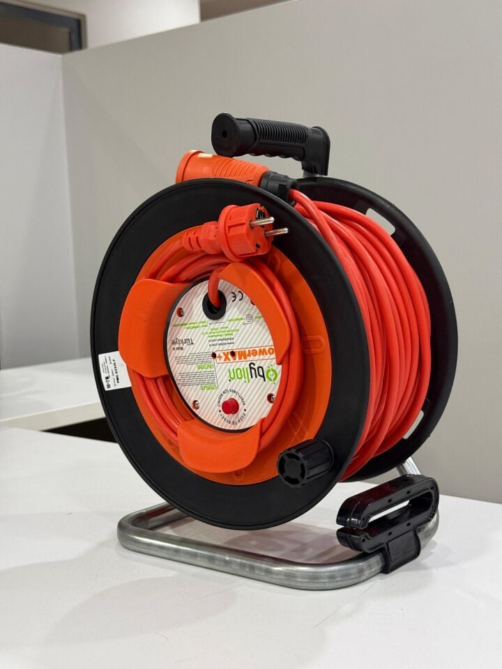 BYLION Elektrikli Araç Şarj Uzatma Kablo Makarası  (Ev Tipi Şarj 3,5KW Monofaze Cihazlara Uygun)