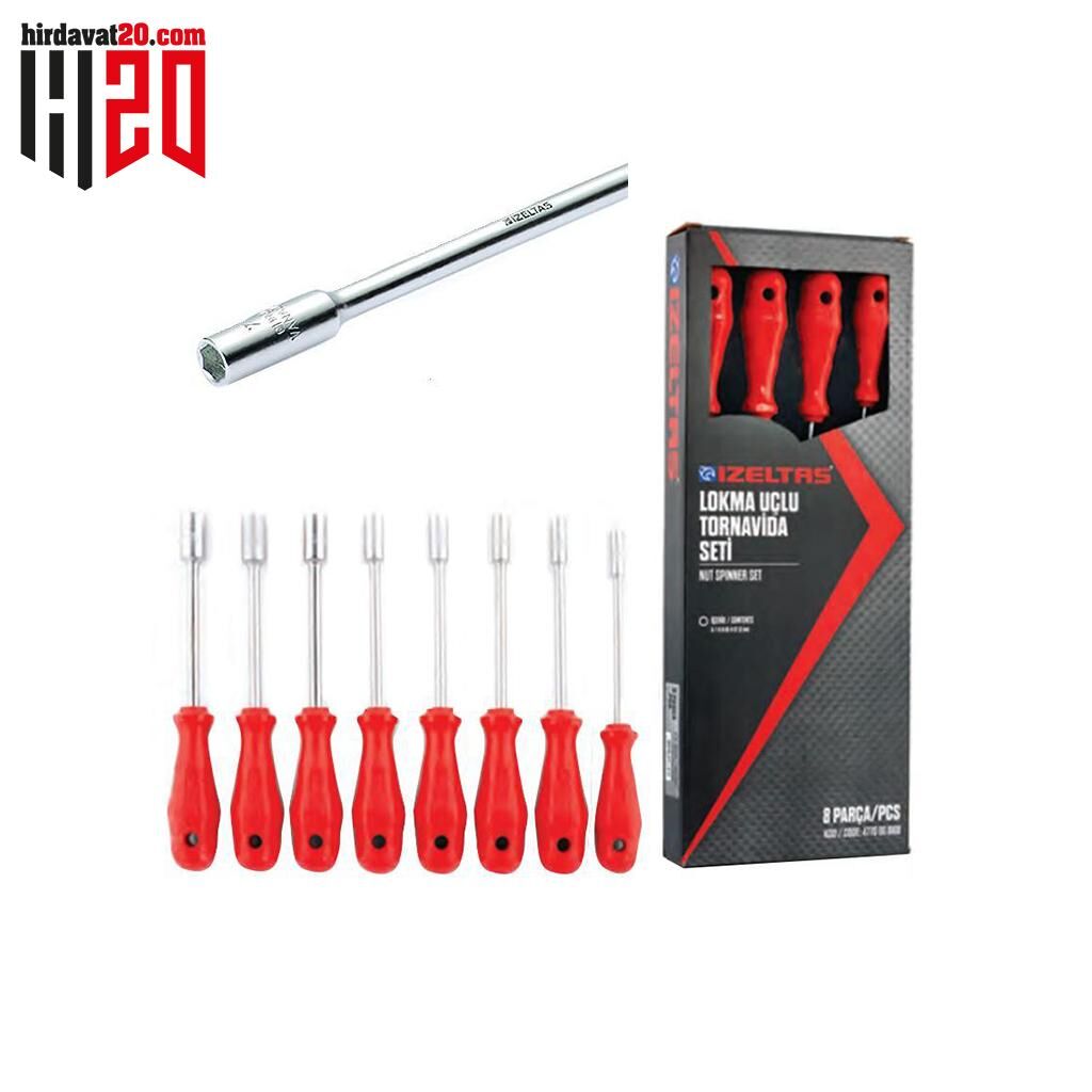 İzeltaş Lokma Uçlu Tornavida Seti 8 Parça