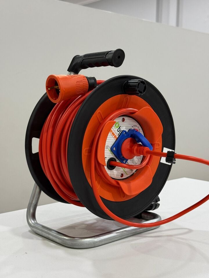 BYLION  Elektrikli Araç Şarj Uzatma Kablo Makarası Kapaklı Priz (Ev Tipi Şarj 3,5KW Monofaze Cihazlara Uygun)