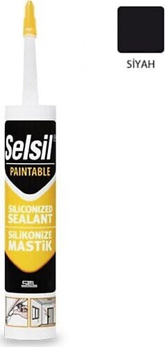 Selsil Silikonize Mastik Siyah 500 Gr
