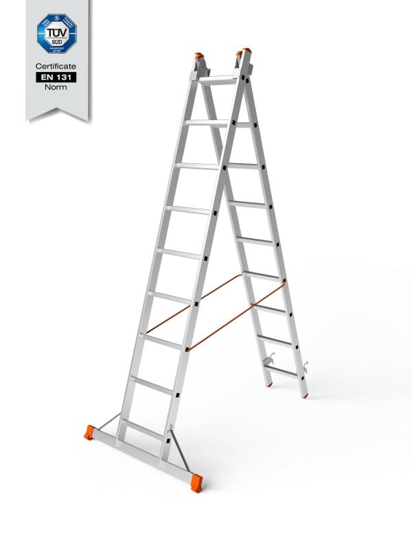 Saraylı 2x2,5mt A Tipi ve Sürgülü Merdiven (5mt) 9 Basamak