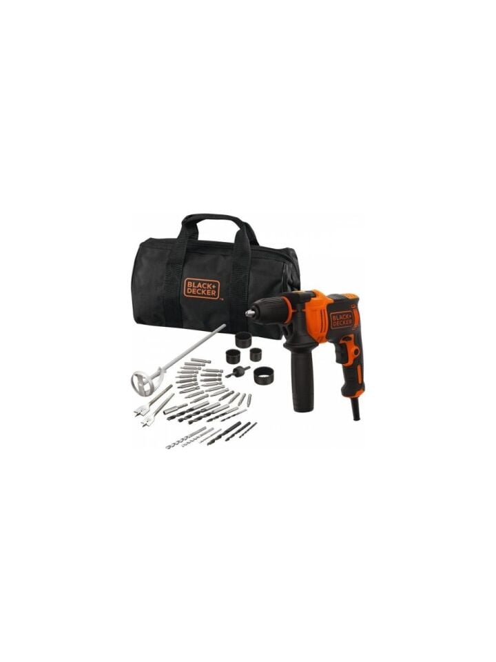 Black&Decker BEH710SA40-QS Darbeli Matkap Seti 710 Watt 13mm (40 Parça Aks. & Bez Çanta)