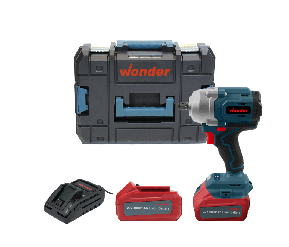 Wonder WAS11S 20V 4.0Ah Li-ion Çift Akülü Kömürsüz Somun Sıkma 700Nm