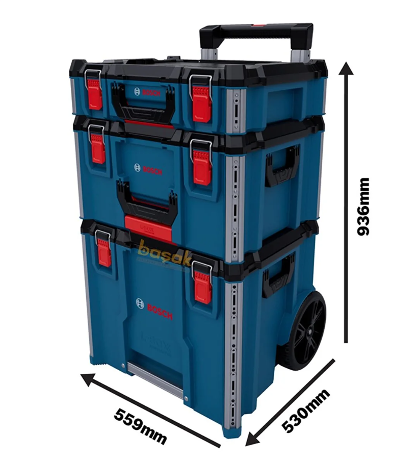 Bosch L-Boxx Contractor Tekerlekli 3'lü Takım Çantası Seti