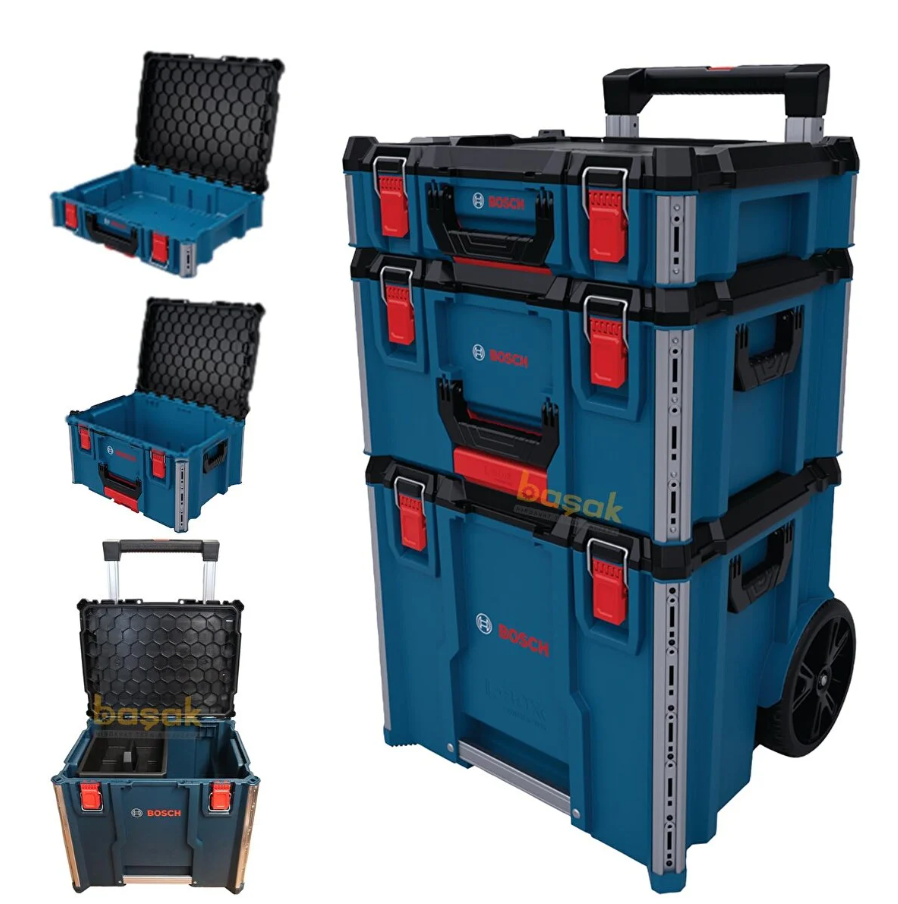 Bosch L-Boxx Contractor Tekerlekli 3'lü Takım Çantası Seti