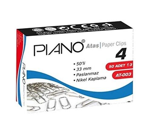 Pıano AT-0003 Nikel Ataş No:4