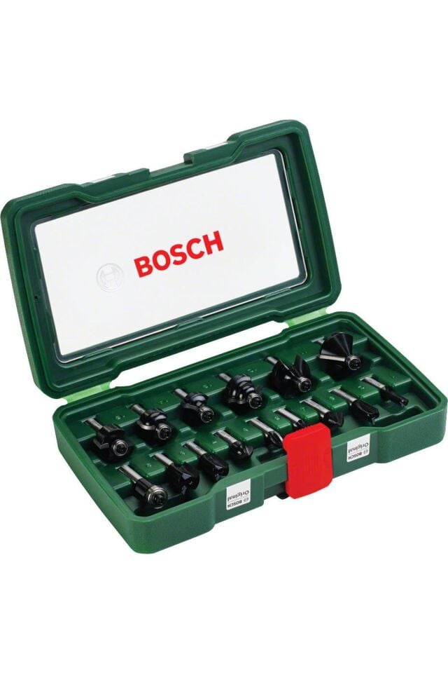 Bosch Freze Seti Şaftlı 15 Parça 8mm