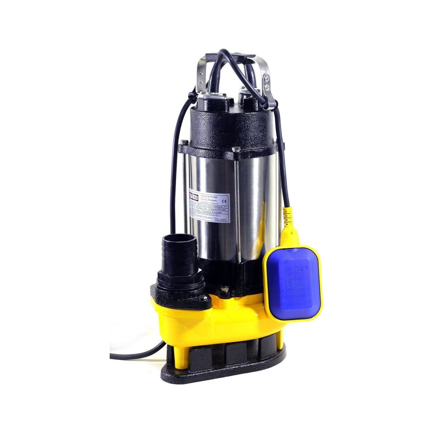 Attlas V750A-F Atık Su Pompas Döküm Gövdeli 1.0Hp