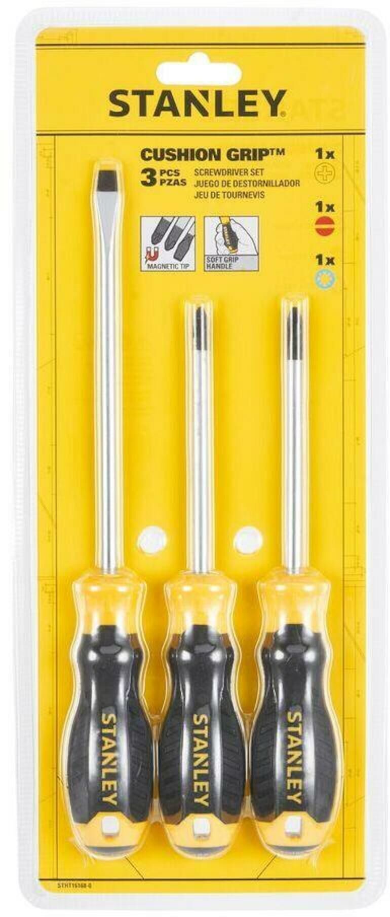 Stanley STHT16168-0 Fatmax Cushion Grip Tornavida Seti 3 parça