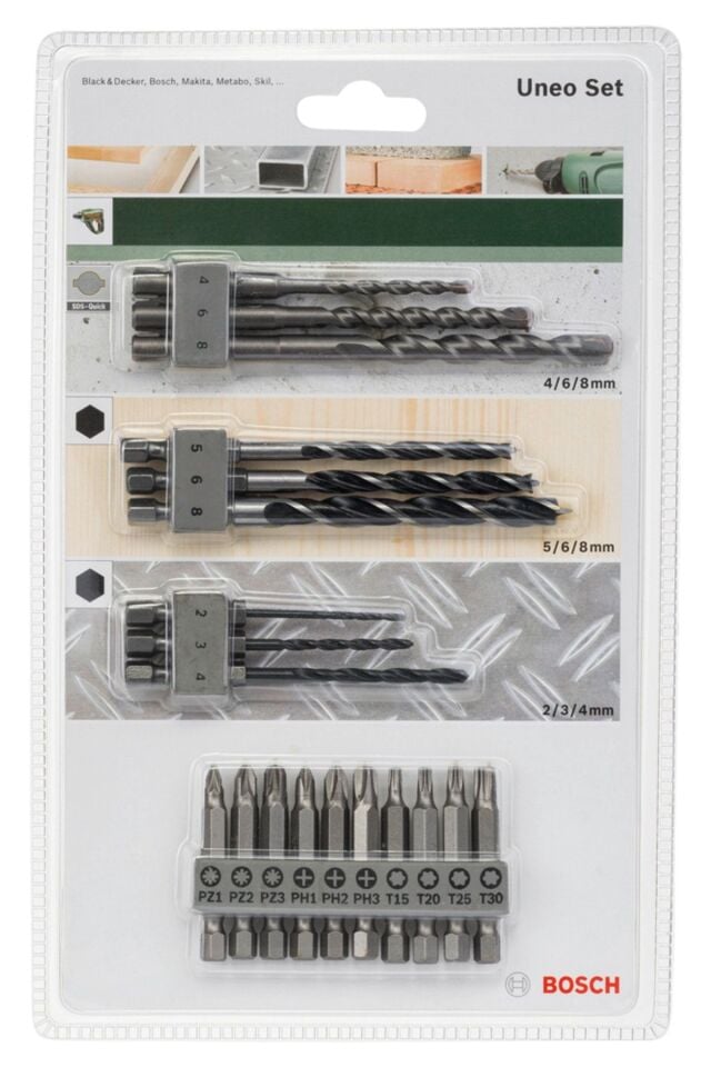 Bosch Sds-Q Uneo Matkap ve Vidalama Ucu Seti
