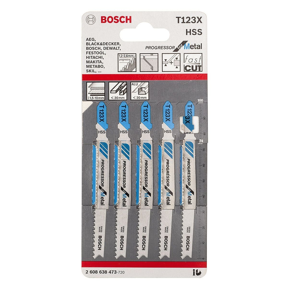 Bosch T123 X Metal Dekupaj Testere Bıçağı 5'li