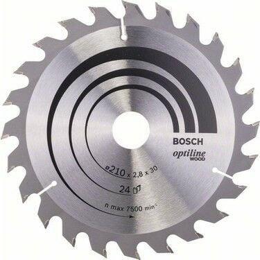 Bosch Daire Testeresi Optiline (Ahşap) 210x30mm 24 Diş