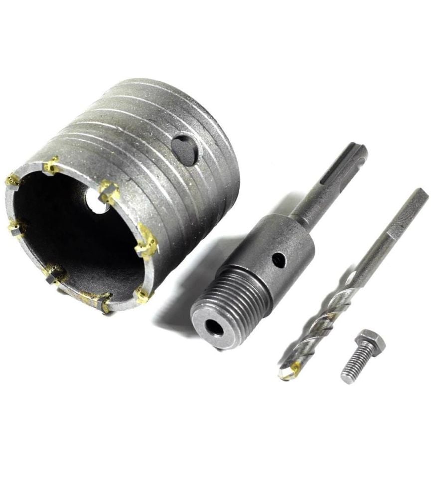 Elmaslı Beton Delme Panç+Adaptör 55mm