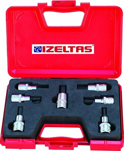İzeltaş 1/2'' Lokmalı Allen Uç Takımı (60mm, 7 Parça)