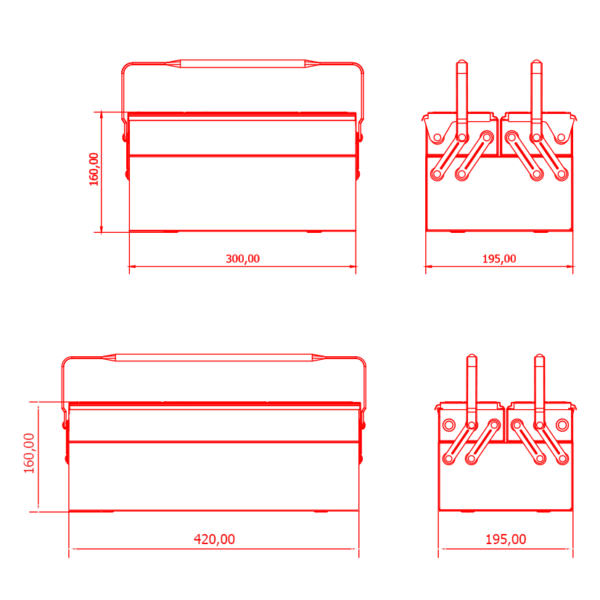 İzeltaş Takım Çantası 190x420x150mm (3 Gözlü)