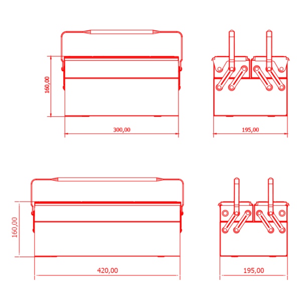 İzeltaş Takım Çantası 190x420x150mm (3 Gözlü)