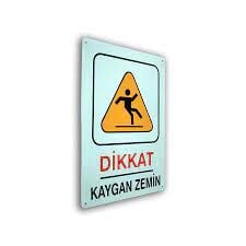 LUNA Metal Levha Dikkat Kaygan Zemin 25,5 x36cm