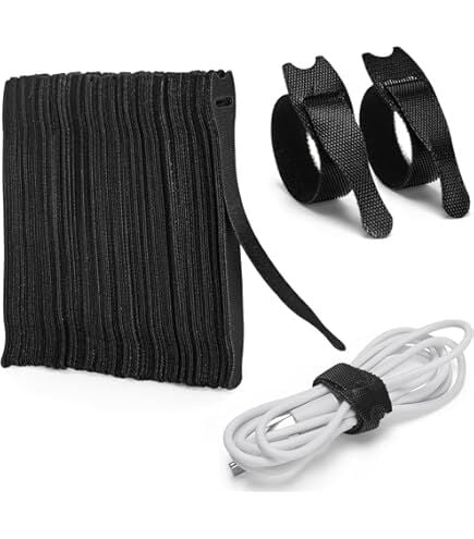 Velcro One-Wrap Kayışlı ve Cırtlı Siyah Kablo Bağı 13x200mm 25'li