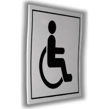 LUNA Pvc Tabela Sembol Engelli Wc 10x10cm
